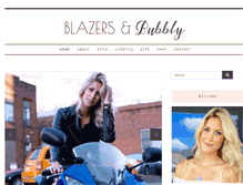 Tablet Screenshot of blazersandbubbly.com